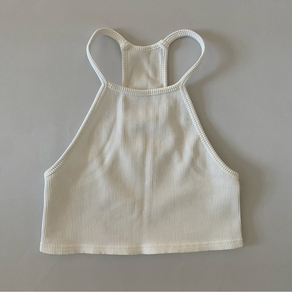 Forever 21 White Crop Tank Top Women's size Medium